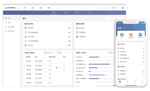 英威腾光伏智能管理界面